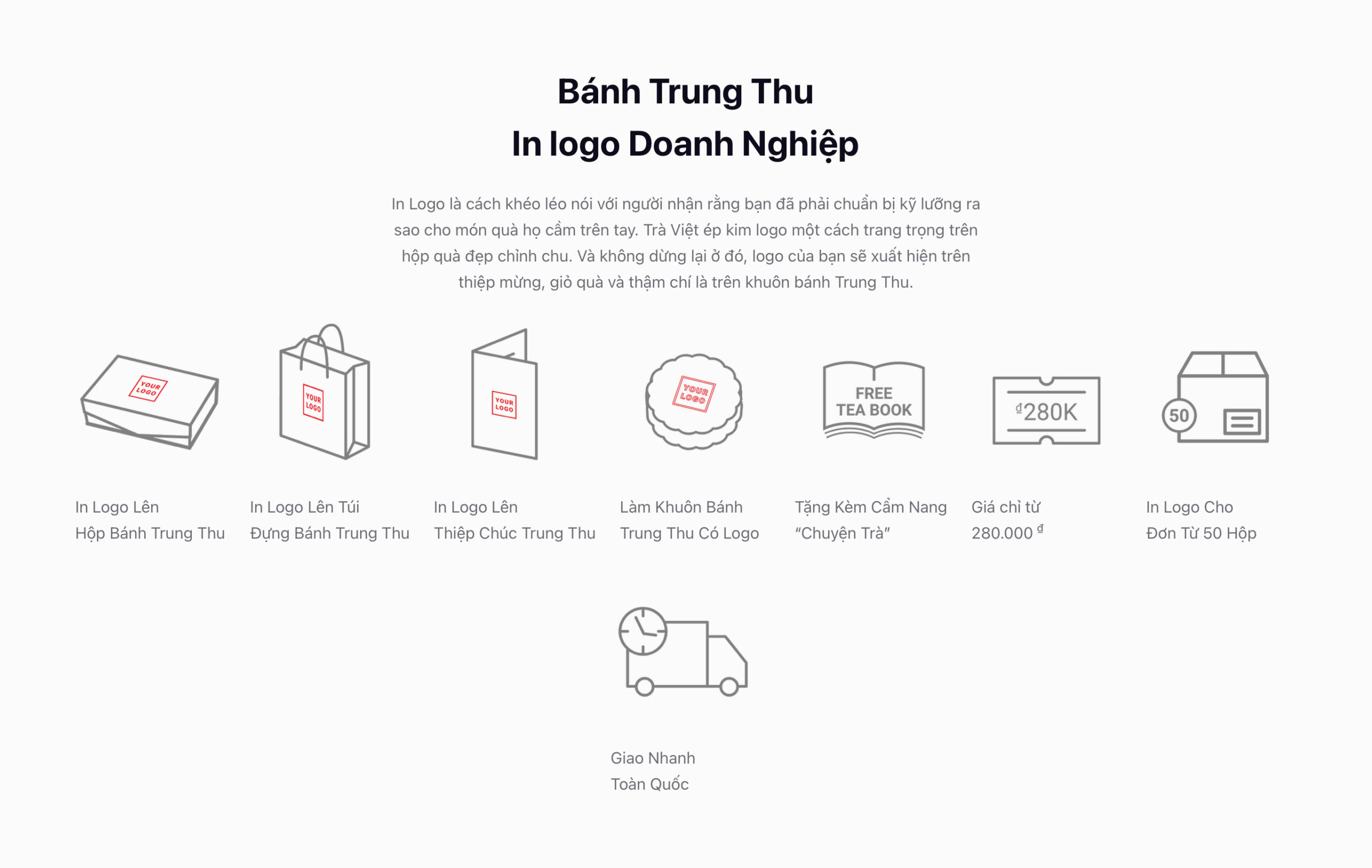 Bánh trung thu in logo 